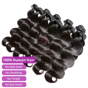 100% fascio di onde del corpo dei capelli umani 32 pollici di tessitura peruviana fasci di capelli vergini trattano estensioni naturali non trasformate - Product Image 5