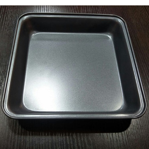 <b>Square</b> Cake Baking Pan Carbon Steel Non Stick Coated Oven Safe 21x21x13cm For DIY Cake Making - Product Image 2