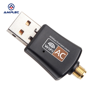 600Mbps Dual Band 2.4/5GHz không dây <span class=keywords><strong>USB</strong></span> <span class=keywords><strong>Wifi</strong></span> Adapter với tăng cao ăng ten, cắm và chơi mạng Dongle cho PC máy tính xách tay - Product Image 3