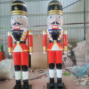 Sculpture <span class=keywords><strong>de</strong></span> roi <span class=keywords><strong>casse</strong></span>-noisettes en fibre <span class=keywords><strong>de</strong></span> verre pour extérieur, idéale pour la décoration <span class=keywords><strong>de</strong></span> Noël et d'événements, en résine, pour affichage festif en centre commercial - Product Image 6