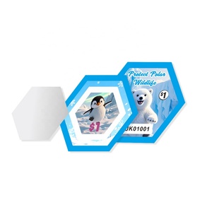 Tarjetas personalizadas con pestaña de rasca, con forma de animales de la Antártida, impresión digital, premio de apertura instantánea, diseño gratuito, tarjeta rasca y gana. - Product Image 5