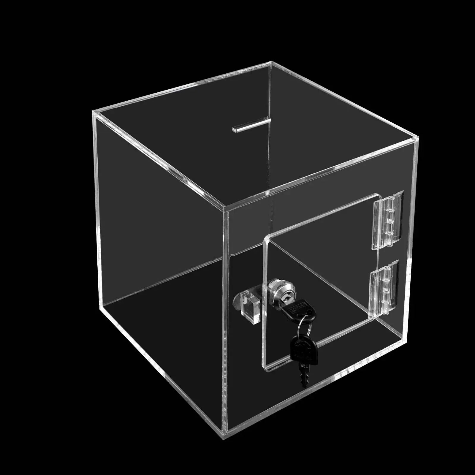 Custom 8 "x 8" o 10 "x 10" nuova scatola acrilica per le urne in acrilico scatola di suggerimenti in acrilico solido