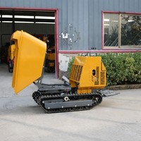 Raupendumper für Bauunternehmer, Vermietungsflotte, Baustellenräumung, Bodenentfernung, Mini-Raupenkipper mit Hydraulischer Kippfunktion