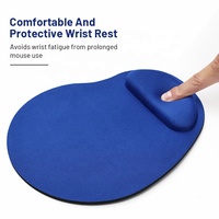 Tapis de souris de jeu personnalisé antidérapant avec repose-poignet en mousse à mémoire de forme pour PC, couleur unie, support pour la main, résistant à l'eau et aux rayures, pour le bureau