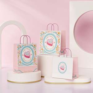 Prix de gros Sacs de shopping classiques durables en papier kraft brun recyclé avec poignée en corde de coton Logo personnalisé - Product Image 1