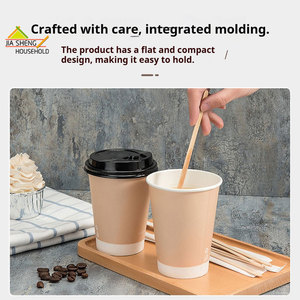 Biểu Tượng Tùy Chỉnh Thực Phẩm Cấp Bằng Gỗ Cà Phê Khuấy Xách Tay Cá nhân Giấy Bọc Khuấy Gậy - Product Image 4