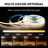 Lampu Strip COB EU Grosir 320Led/m DC12V/24V CE RoHs Lampu Strip LED 3000K 4000K 6500K Strip LED COB Fleksibel