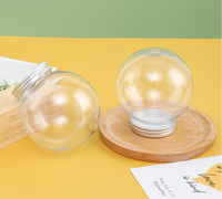 Haute Qualité Jetable Transparent Boule Ronde Bouteille En Aluminium Couvercle Creative Nouveau Design pour Soda Champagne Boissons En Gros