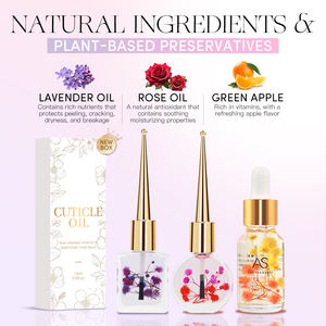 Huile à Cuticules Fleur Séchée 15 ml Vitamine E Logo Personnalisé Marque Privée Soin des Ongles Naturel Vert Huile à Cuticules Vernis Semi-Permanent - Product Image 2