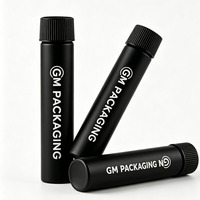 Tubo de Vidrio Preenvasado a Prueba de Niños, Negro, Suave, de 90mm, 115mm, 125mm, para Conos de Cigarrillos, con Logotipo