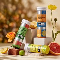 Tube en aluminium pour comprimés effervescents, étanche à l'humidité, avec bouchon déshydratant en PP, capacité personnalisable, revêtement de qualité alimentaire pour la vente en gros