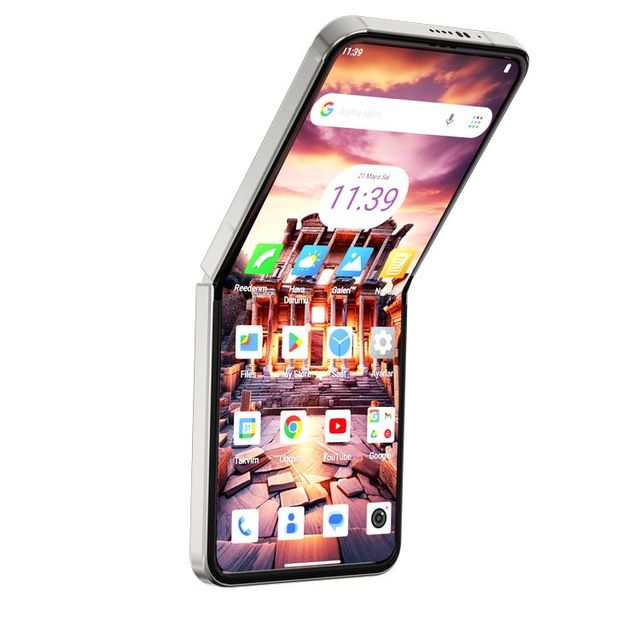 Phone X6 Foldable Round Shape Unfold Magic Unopened 5G 100MP Camera 120Hz Display Android 15 Above 8000mAh Battery