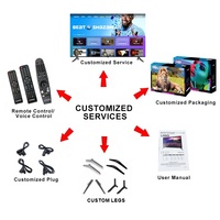 Téléviseur intelligent LCD LED FHD Ultra HD 4K Android WebOS Google 24 32 42 43 50 55 65 75 85 pouces avec Wifi