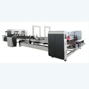 Automatische Hochgeschwindigkeits-Well pappkarton Falt klebe maschine Karton Folder Gluer mit Verriegelung boden