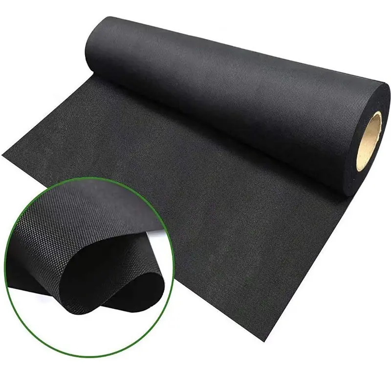 โพรพิลีนนอนวูฟเวน Geotextile 50GSM / 100GSM / 150GSM / กําหนดเองผ้านอนวูฟเวนม้วนผ้าแนวนอนอุปสรรควัชพืช