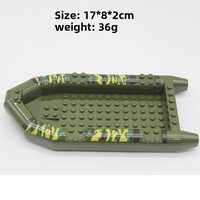 Blocs de construction en plastique pour bateaux, vente en gros transfrontalière, 40 pièces, jouet DIY X009 Bateau d'assaut X003 Navire de patrouille J089CD