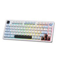 Teclado para Juegos ONIKUMA RGB MT501, Inalámbrico Trimodal, 82 Teclas, Silencioso, Membrana, Tipo C, para PC, Portátil y Oficina, Venta al Por Mayor