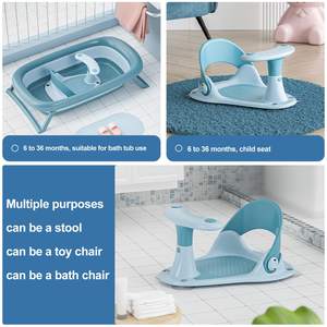 Siège de baignoire pour bébé avec ventouses Siège de <span class=keywords><strong>bain</strong></span> pour bébé Support de dossier Siège de <span class=keywords><strong>bain</strong></span> pour bébé avec thermomètre à eau - Product Image 6