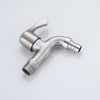 Robinet mural en acier inoxydable 304 pour machine à laver, filetage externe G1/2, eau froide uniquement, pour tuyau de lavage