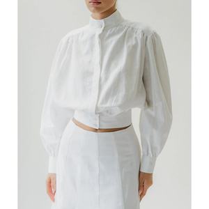 Conjunto de 2 Piezas para Mujer, Camisa de Lino y Algodón, Falda Larga Recta, Conjunto Femenino - Product Image 2