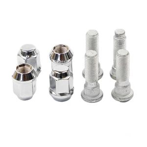 Sujetador de piezas de automóvil, <span class=keywords><strong>tornillo</strong></span> de fijación de llanta de remolque <span class=keywords><strong>antirrobo</strong></span> de acero inoxidable, pernos de rueda con cuello moleteado - Product Image 1