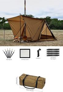 <span class=keywords><strong>Tente</strong></span> chaude OEM avec cuisinière et prise pour 1 à 3 personnes, abri de <span class=keywords><strong>bushcraft</strong></span> imperméable et ignifuge avec vestibule, <span class=keywords><strong>tente</strong></span> de camping en plein air - Product Image 3