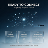 Módulo de Brújula GNSS Ligero y Antivibración BE 383i GPS BDS Galileo para Drones Industriales, Multirrotor y Topografía