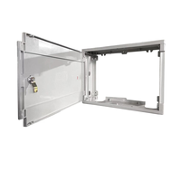 Boîte à compteur d'eau murale JEIQIANG JQ-001 SMC de haute qualité, 1 porte, gris-blanc, épaisseur 3-5 mm, étanche IP55
