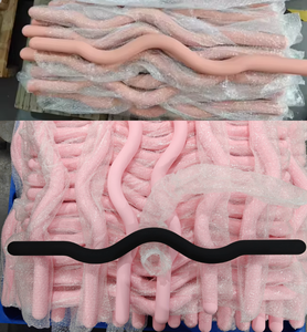 Barra de pesas de viga duradera unisex con borde de silicona Ventas directas del fabricante Equipo de levantamiento de pesas de acero - Product Image 6