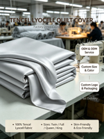Ensemble de literie en tissu Tencel Lyocell 100% OEKO-TEX, housse de couette, drap de lit, ensemble de literie pour lit king-size