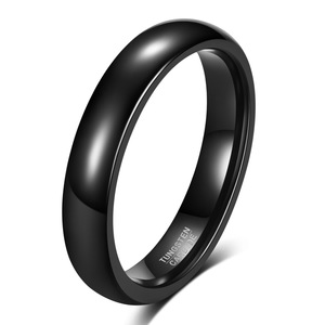 Simple Plain Band 4mm Tungsten Steel <b>Ring</b> For Women Engagement Jewelry Colored Gold Black Rose Gold Rainbow - Product Image 2