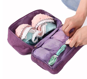 Custom Logo Travel Organizer <strong>Storage</strong> Bag for Bra and Panty Underwear Fabric <strong>Wardrobe</strong> <strong>Storage</strong> <strong>Solution</strong> - Product Image 4