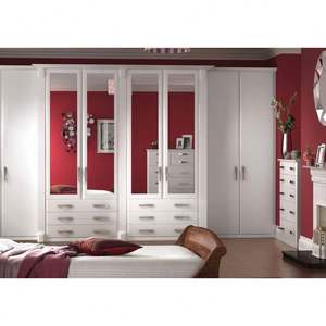 Factory Price Wood Bedroom <b>Wardrobes</b> Drawers Closet Cupboard a Big Storage with <b>Mirror</b> Glass Doors - Product Image 3