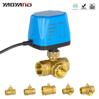 Vanne à boisseau sphérique électrique motorisée en laiton de haute qualité AC220V/110V 2 fils NC pour système d'irrigation solaire OEM certifiée CE IP54