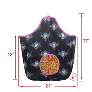 Échantillon gratuit, petits sacs à foin en filet pour l'herbe, vente en gros, distributeur de nourriture lent, sacs de rangement suspendus, stalles, fournitures d'alimentation pour le bétail - Product Image 3