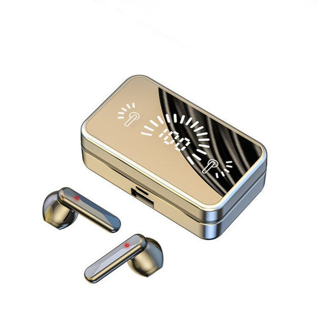 High Quality True Wireless Stereo Earbuds Mirror LED Display Earphone S20 TWS Wireless Blue Tooth Headphones with Power Bank