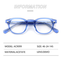Lunettes de vue personnalisables avec logo, monture transparente ronde en acétate, monture intégrale, pour adultes, unisexe, avec étui à lunettes