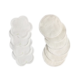 10 túi/lô KHO 4 màu 10 cái/túi hình tròn + hoa tái sử dụng hữu cơ tre vú miếng đệm điều dưỡng với lưới túi giặt - Product Image 4