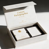 Boîte magnétique personnalisée et boîte en papier PR de luxe blanc ivoire haut de gamme et emballage de boîte cadeau sophistiqué