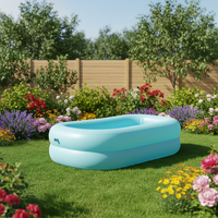 Baignoire Spa Gonflable Carrée Portable & Piscine Gonflable en PVC pour Jardin