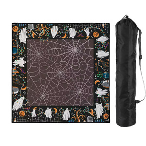 Luxury Portable Water Resistant <b>Rubber</b> Top <b>Rubber</b> Non-Slip Backing Reinforced <b>Edges</b> Halloween Mahjong Mat - Product Image 6
