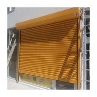 Porte de garage enroulable anti-effraction en acier galvanisé polymère fini, 8x7, moderne, pour atelier, entrepôt