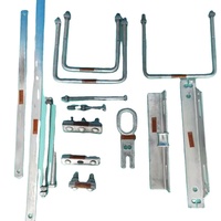 Abrazaderas Cuadradas Galvanizadas de Acero al Carbono M12 de Alta Calidad Sin Deflector, Abrazaderas de Ángulo Recto, Abrazaderas de Aro, Abrazaderas para Tuberías