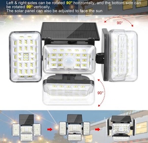 Apliques de pared de pasillo <span class=keywords><strong>IP65</strong></span> Solar luz 140 Leds jardín inalámbrico impermeable Sensor humano LED lámpara de pared al aire libre - Product Image 2