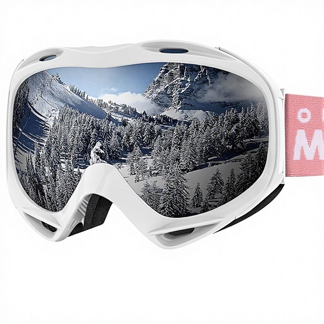 OutdoorMaster OTG Lightweight Anti-Fog Ski/Snowboard Goggles-over Glasses for Men Women & Youth-100% UV Protection