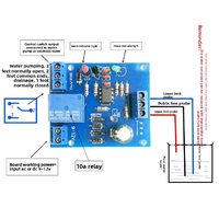 Carte de circuit de contrôle automatique de niveau d'eau DIY pour réservoirs et piscines, compatible avec une alimentation 12V
