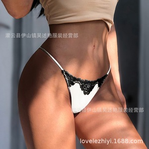 Ventes transfrontalières de culottes pour femmes européennes et américaines, lingerie à lacets sculptante, tangas sexy en dentelle. - Product Image 4