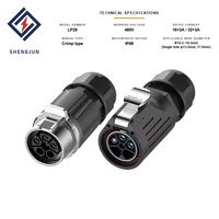 Connecteur d'alimentation circulaire étanche mâle-femelle LP28 IP68 480V, 3/5 broches, alliage de cuivre, fiche aviation