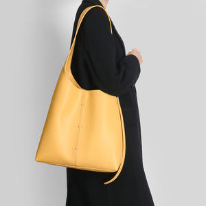 Nuevo Bolso de Hombro de Gran Capacidad para Mujer, a la Moda, de Cuero Genuino, con Cierre de Cordón, Forro de Poliéster, Estilo Vintage, Bolso Tote Individual - Product Image 2