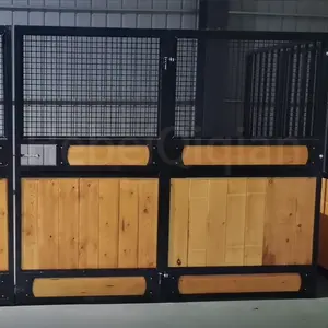 Portes de grange pour chevaux équestres d'extérieur Panneaux d'écuries internes en bambou Planches Boîte de rangement pour chevaux